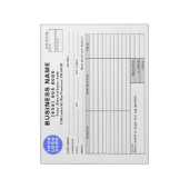 Form Business Quotation Invoice Sales Receipt Notizblock (Rotiert)