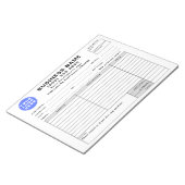 Form Business Quotation Invoice Sales Receipt Notizblock (angewinkelt)