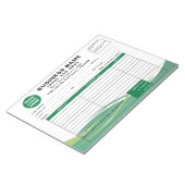 Form Business Quotation Invoice Sales Receipt Notizblock (angewinkelt)