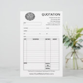 Form - Business Quotation or Invoice (Stehend Vorderseite)
