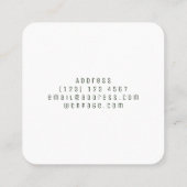 Form des App-Symbols mit Logo Quadratische Visitenkarte (Rückseite)