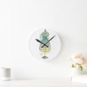 Form des Aquarellkleides Runde Wanduhr (Zuhause)