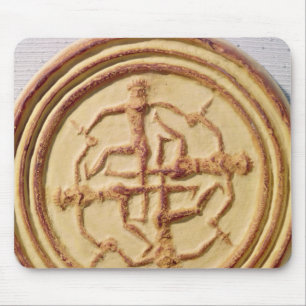 Form, die vier Krieger darstellt Mousepad