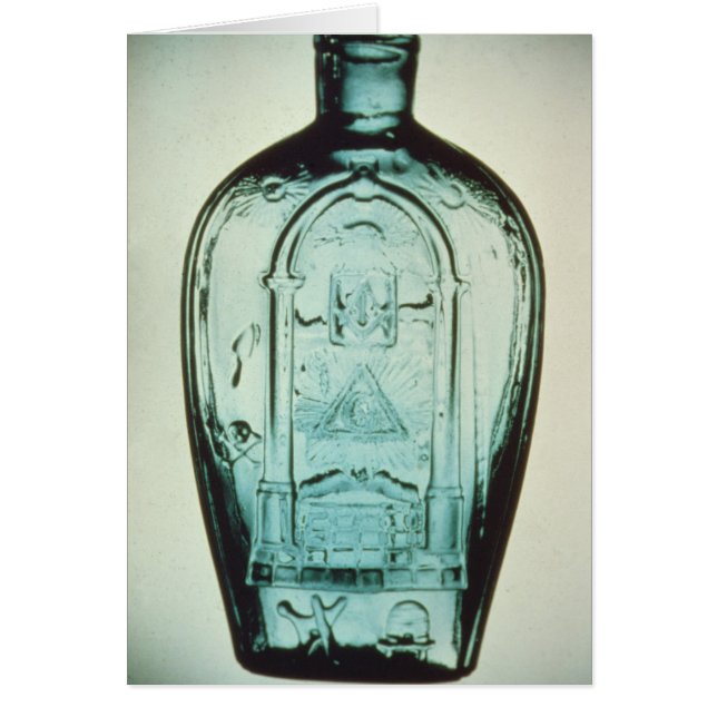 Form-durchgebrannte Freimaurerflasche (Vorne)