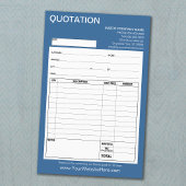 Form - Geschäftsquotierung oder Rechnung