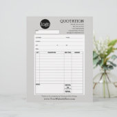 Form - Geschäftsquotierung oder Rechnung (Stehend Vorderseite)