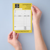 Form - Geschäftsquotierung oder Rechnung Flyer (Handgriff)