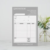 Form - Geschäftsquotierung oder Rechnung - leicht  (Stehend Vorderseite)