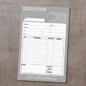 Form - Geschäftsquotierung oder Rechnung - leicht