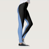 Form & Kurven Zwei Farben Schwarz & Blau Leggings (Rechts)