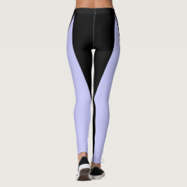 Form & Kurven Zwei Farben, Schwarz & Periwinkle Leggings