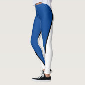 Form & Kurven Zwei farbige Leggings - Blau & Weiß (Links)
