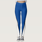 Form & Kurven Zwei farbige Leggings - Blau & Weiß (Vorderseite)