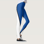 Form & Kurven Zwei farbige Leggings - Blau & Weiß (Rechts)