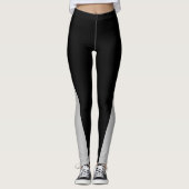 Form & Kurven Zwei farbige Leggings - Schwarz & Gr (Vorderseite)