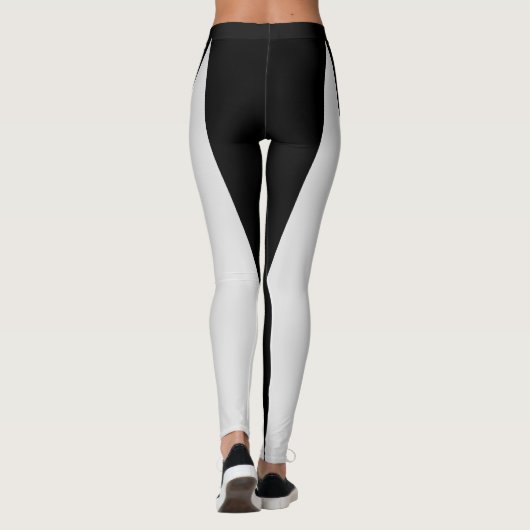 Form & Kurven Zwei farbige Leggings - Schwarz & Si (Rückseite)