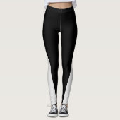 Form & Kurven Zwei farbige Leggings - Schwarz & Si (Vorderseite)