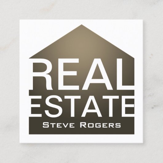 Form-Rahmenabdeckung des Haus-Zuhause grafische Quadratische Visitenkarte (Vorderseite)