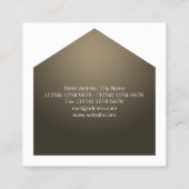 Form-Rahmenabdeckung des Haus-Zuhause grafische Quadratische Visitenkarte (Rückseite)