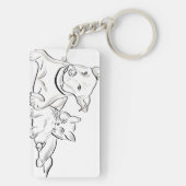 Form: Rechteck (beidseitig) Schlüsselanhänger (Rückseite)