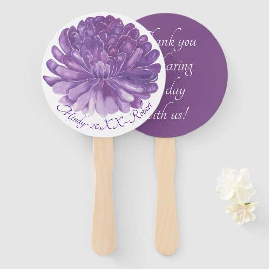 Form: Runder Hand-Lüfter-Blume Fächer (Vorne und Hinten)