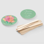 Form: Runder Hand-Lüfter "Rosa Blume" Fächer (Non-assembled)