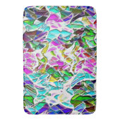 Form sehr farbiger Steine in Milchsuppe getaucht Badematte (Vorderseite Vertikal)