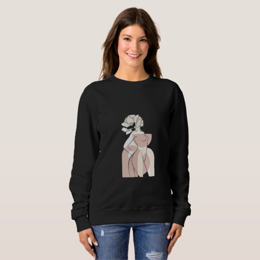 Form Über Rauschen | Moderner Minimaler Grafikdruc Sweatshirt (Vorne ganz)