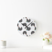 Form- und Farbbadehandtuch-Set Runde Wanduhr (Zuhause)