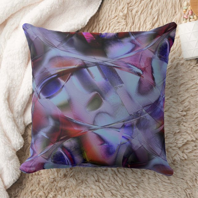 Form- und Kurven in gotischer Farbe Kissen (Decke)