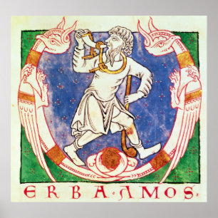 Form von zwei geflügelten Lebewesen mit Verstricku Poster