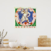 Form von zwei geflügelten Lebewesen mit Verstricku Poster (Küche)
