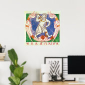 Form von zwei geflügelten Lebewesen mit Verstricku Poster (Heimbüro)