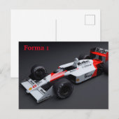 Forma 1 Auto Postkarte (Vorne/Hinten)
