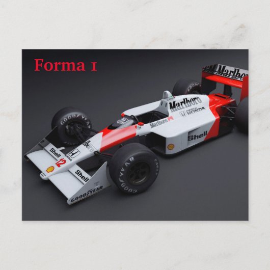 Forma 1 Auto Postkarte (Vorderseite)