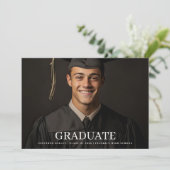 Formal 2 Foto Typografie Graduate Ankündigung (Stehend Vorderseite)