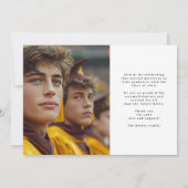 Formal 2 Foto Typografie Graduate Ankündigung (Rückseite)