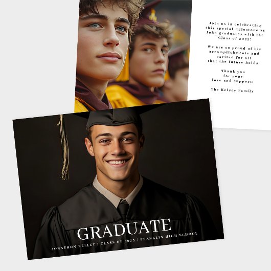 Formal 2 Foto Typografie Graduate Ankündigung