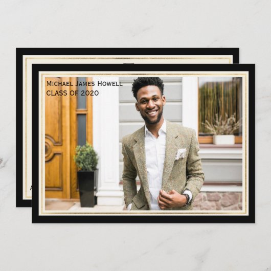 Formal Abschluss einladen Einladung (Vorne/Hinten)