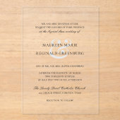 Formal Ampersand Traditionelle Hochzeit Acryleinladungen (Vorderseite)