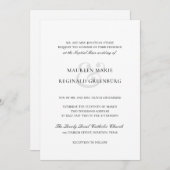 Formal Ampersand Traditionelle Hochzeit Einladung (Vorne/Hinten)