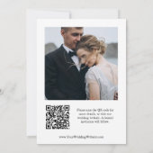 Formal Antique Crest | Photo and QR Code Save The Date (Rückseite)