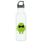 Formal AReifen Android Robot Edelstahlflasche (Vorderseite)