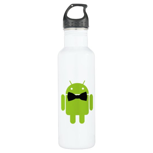 Formal AReifen Android Robot Edelstahlflasche (Vorderseite)