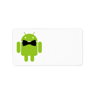 Formal AReifen Green Android Robot Adressaufkleber