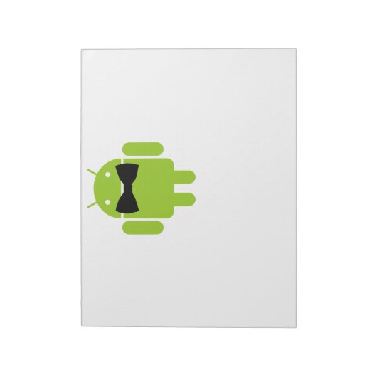 Formal AReifen Green Android Robot Notizblock (Rotiert)