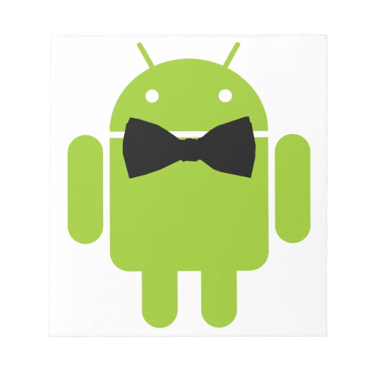 Formal AReifen Green Android Robot Notizblock (Vorderseite)