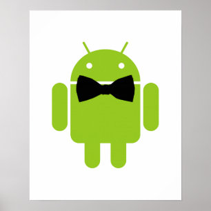 Formal AReifen Green Android Robot Poster