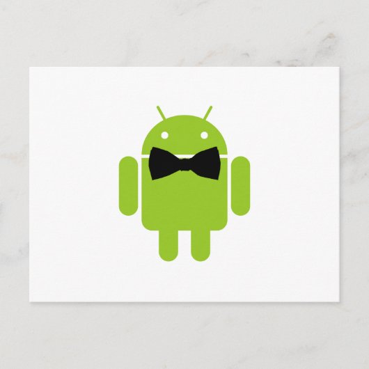 Formal AReifen Green Android Robot Postkarte (Vorderseite)