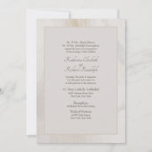 Formal Beige Hochzeit Einladung an beide Eltern (Vorderseite)